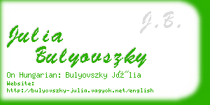 julia bulyovszky business card